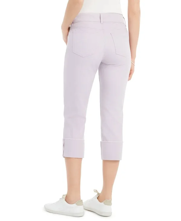 Style & Co High Cuffed Capri Jeans, Created for Macy&s - Geranium Petal