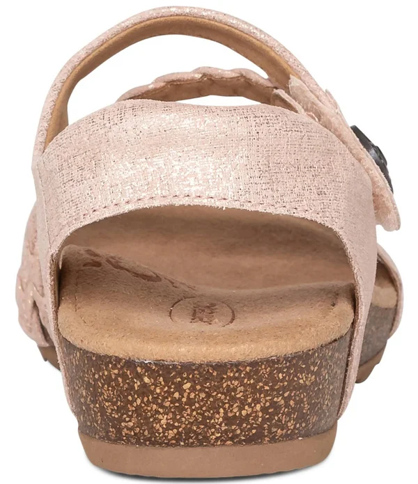 Aetrex Jillian Braided Quarter Strap Gold, 6