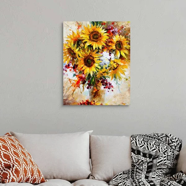 Sunflowers of Happiness - Canvas Wall Art, 24x30, Great Big Canvas