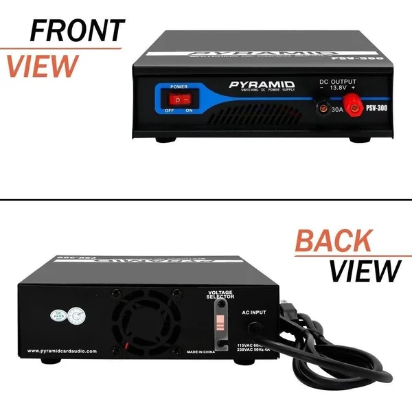 Pyramid Compact Power Supply - AC-to-DC Power Converter, 30 Amp Bench Power
