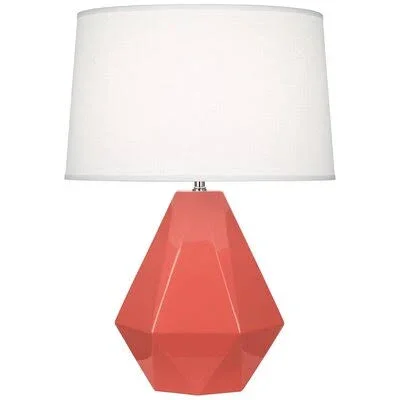 Delta 23x22 Table Lamp Robert Abbey Base Finish: Melon ML930
