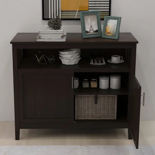 Nestfair Kitchen Storage Sideboard and Buffet Server Cabinet - Espresso