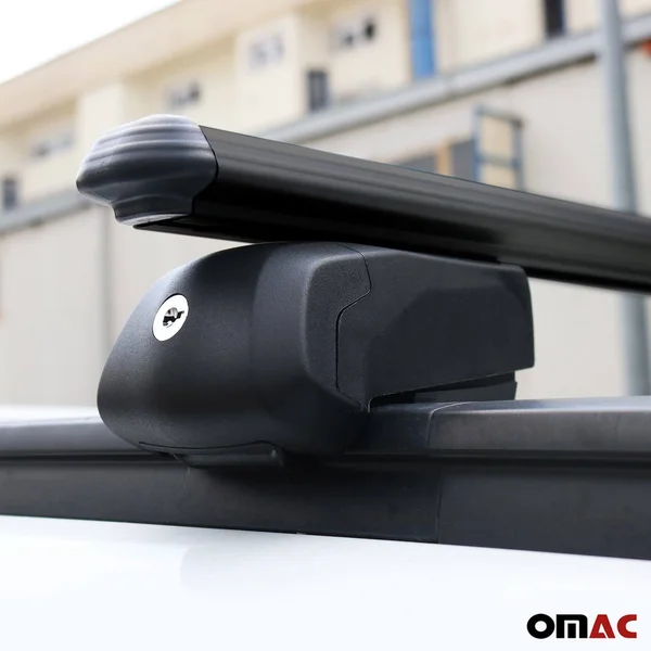 OMAC Automotive Exterior Accessories Roof Rack Crossbars, Aluminum Black Roof Top Cargo Racks, Luggage Ski Kayak Bike Carriers