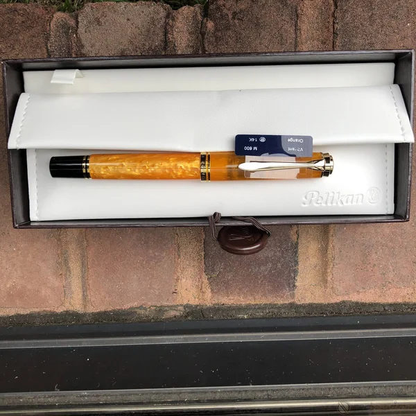Pelikan Souveran M600 Fountain Pen Vibrant Orange Special Edition Fine