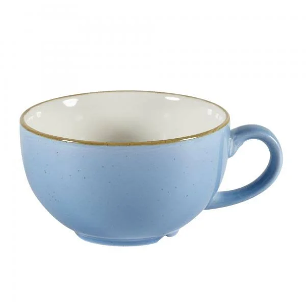 Churchill SCFSCB201 Cappuccino Cup, 8 oz., 3-13/16x22 Dia. x 2-1/5x22H, with Handle, Stackable, Microwave & di