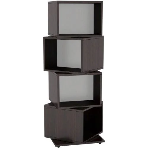 Atlantic Rotating Cube 216 Disc Media Tower in Espresso 28235872