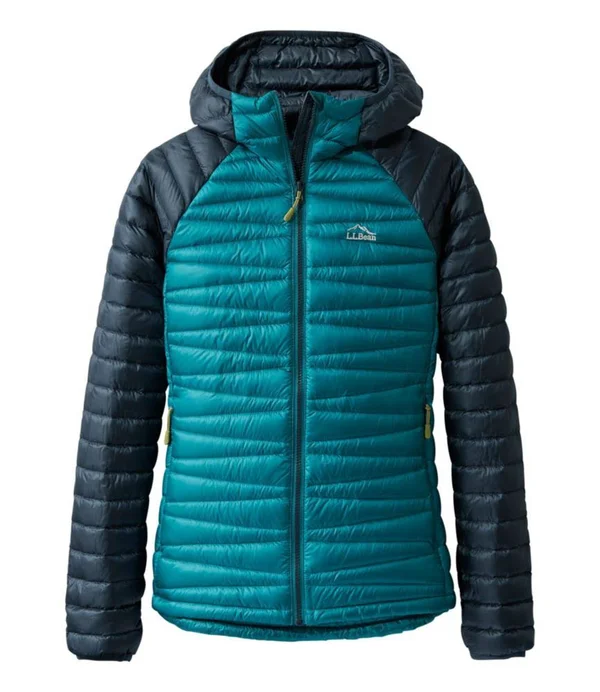 Women's Ultralight 850 Down Hooded Sweater, Colorblock Multi Color Extra Small, L.L.Bean