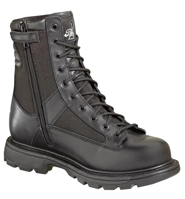 Thorogood 8x22 Trooper Side-Zip Boots, Men's Black