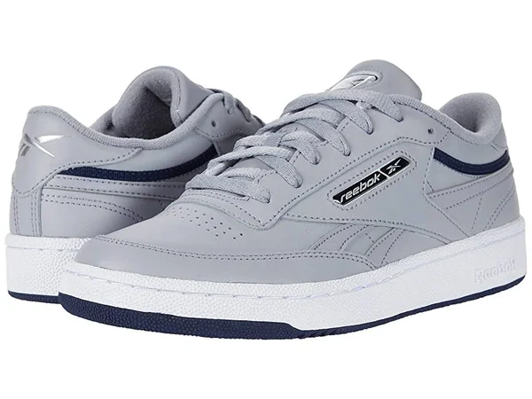 Reebok Club C Revenge EG4298 Mens Gray Leather Lace Up Low Top Sneakers Shoes