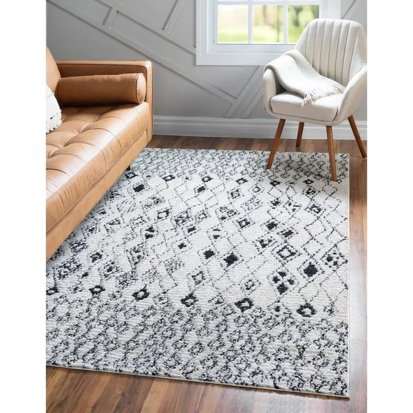 Unique Loom 3148472 5 x 8 ft. Medina Morocco Rectangular Rug Navy Blue