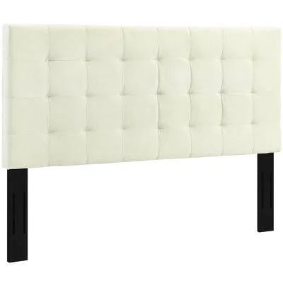 Enevold Upholstered Panel Headboard Latitude Run Size: King - Upholstery: Ivory