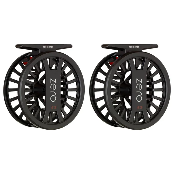Redington Zero 2/3 Lightweight Trout Angler Fly Fishing Rod Reel - Black (2 Pack)