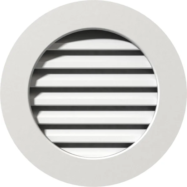 Ekena Millwork GVPRO24X2401FUN 24x22W x 24x22H Round Gable Vent (29x22W x 29x22H Frame Size): Functional, PVC Gable Vent w/ 1x22