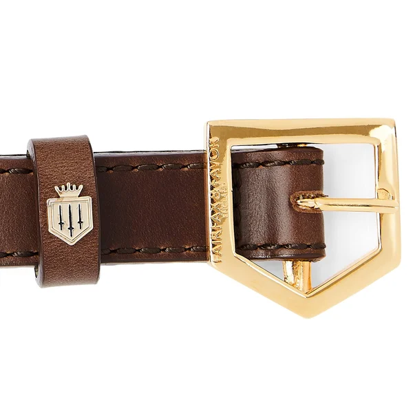 Fitzroy Dog Collar - Mahogany Leather - Medium