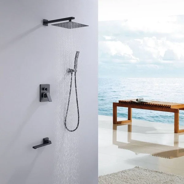 Matrix Decors RCS85012MB-MD Complete Shower System with Rough-In Valve