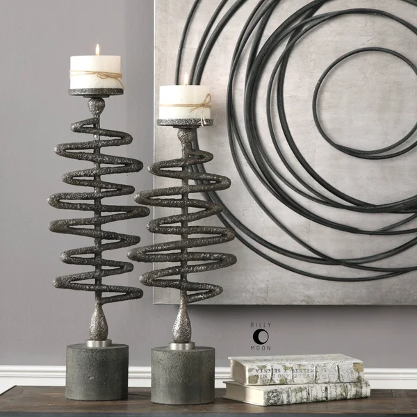 Uttermost Zigzag Candleholders, Set/2