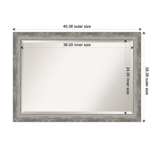 Copper Grove Celle Bathroom Vanity Wall Mirror with Silvertone Frame - Large (32 x 26-inch)