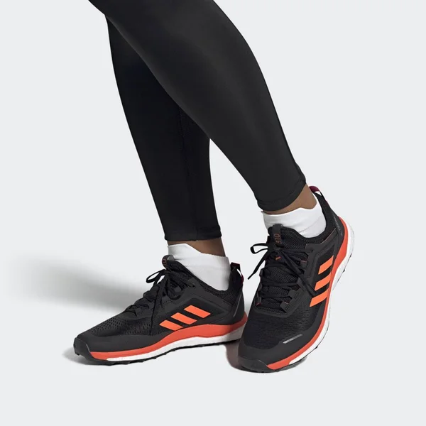 Adidas Men's Terrex Agravic Flow Shoes Col Burgundy, Solar Orange, Black 10