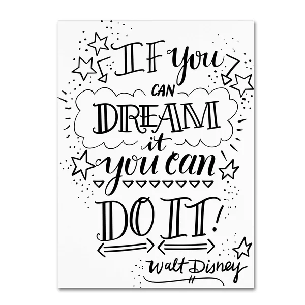 Trademark Fine Art Dream It Do It by Elizabeth Caldwell - 35x47-Inch
