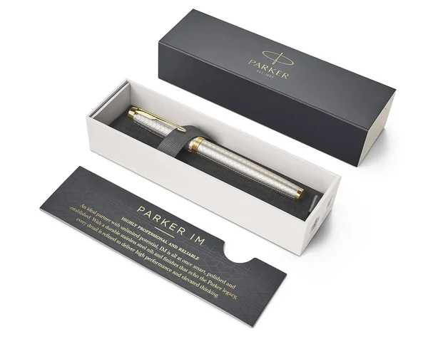Parker Im Premium Fountain Pen - Warm Silver & Gold - Medium NIB