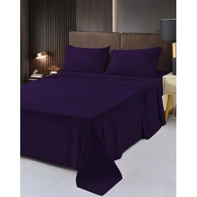 Hunziker Rayon Sheet Set Eider & Ivory Size: King - Color: Purple