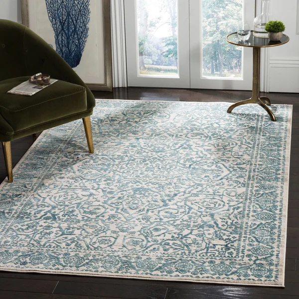 Safavieh PRN714G Princeton Grey, Beige Area Rug - 5& x 5& Round