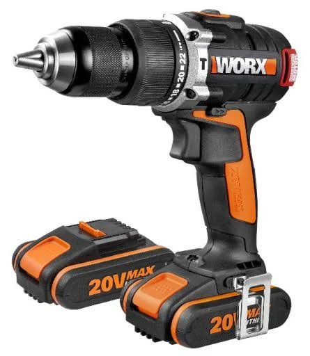 Worx Hammer Drill - 2 Batteries 20V - 2, 0ah - Li-ion WX373