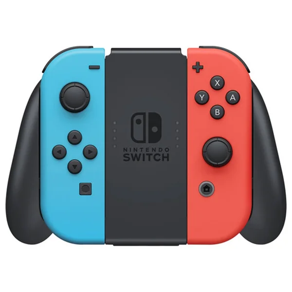 Nintendo Switch with Neon Blue/Red JoyCons Bundle Includes Extra Warranty - Black