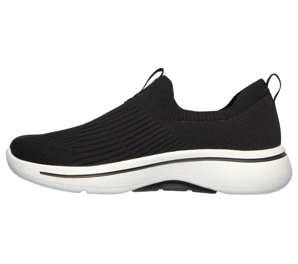 Skechers Women's GOwalk Arch Fit - Iconic Slip-On Walking Shoes - Black, 7.5