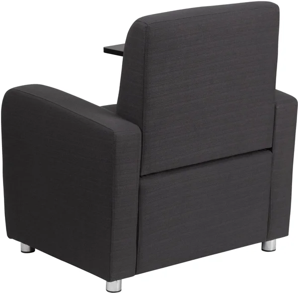 Flash Furniture Fabric Guest Chair with Tablet Arm and Chrome Legs, Gray