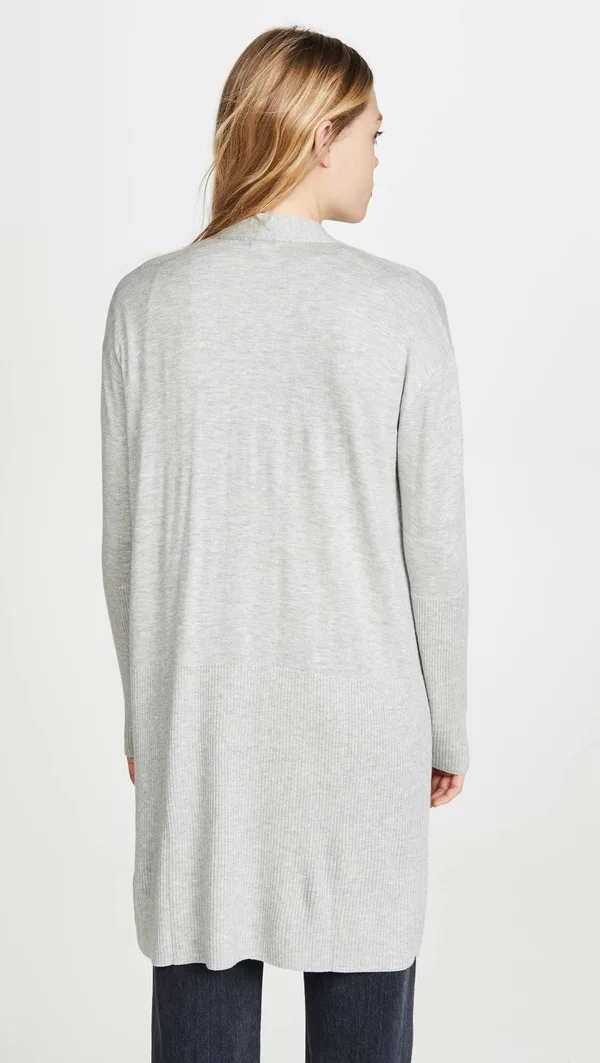 Splendid Long Cardigan Heather Grey