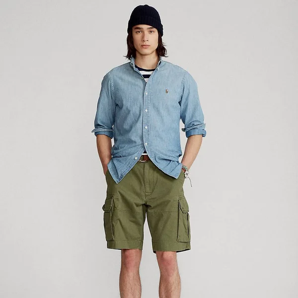 Ralph Lauren Men's 10.5-inch Classic Fit Twill Cargo Shorts - Size 31 in Army Olive