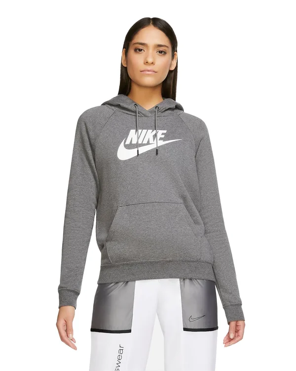 Nike Women's Sportswear Essential Hoodie (L - Grey Heather)
