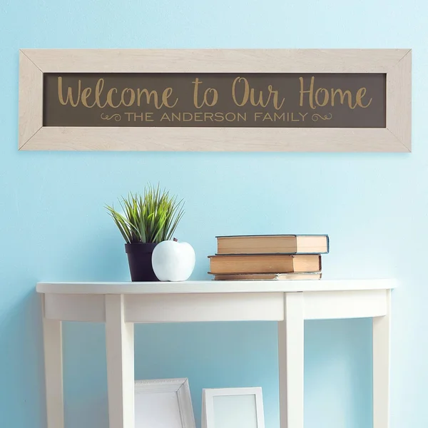 Personalized Welcome to Our Home Framed Wood Sign D2495439