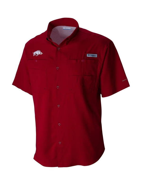 Men's Columbia Cardinal Arkansas Razorbacks PFG Tamiami Shirt, Size: Medium, Red
