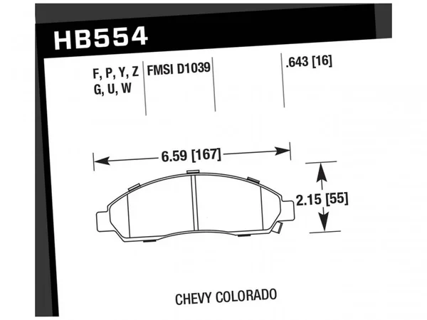 Hawk Performance LTS Brake Pads HB554Y.643