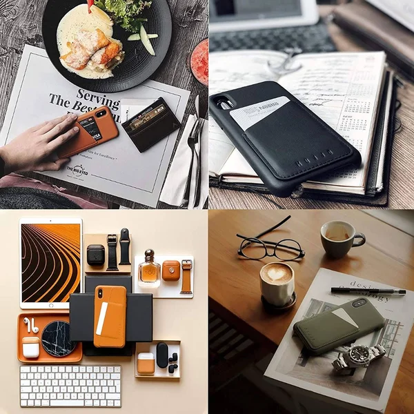 Mujjo Full Leather Wallet Case for iPhone 11 Black