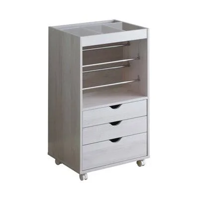 3-Drawer Storage Cabinet with Caters White Oak by Coaster Latitude Run
