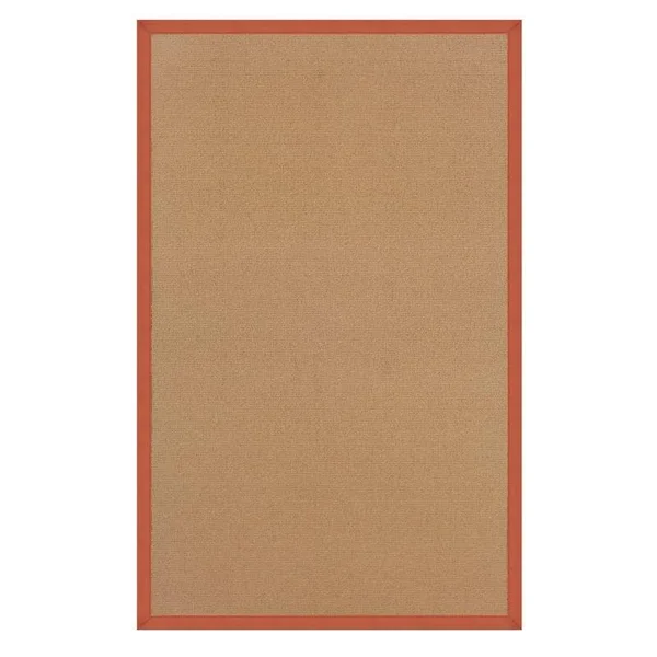 Linon Athena Natural and Burnt Orange - RUG-AT011023