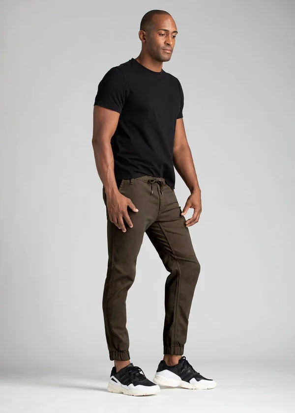 DUER Men's No Sweat Jogger Khaki - Size 33 - 29, Kalamata