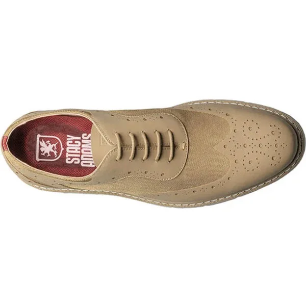 Stacy Adams Men's Summit Wingtip Oxford Shoe Khaki 8.5