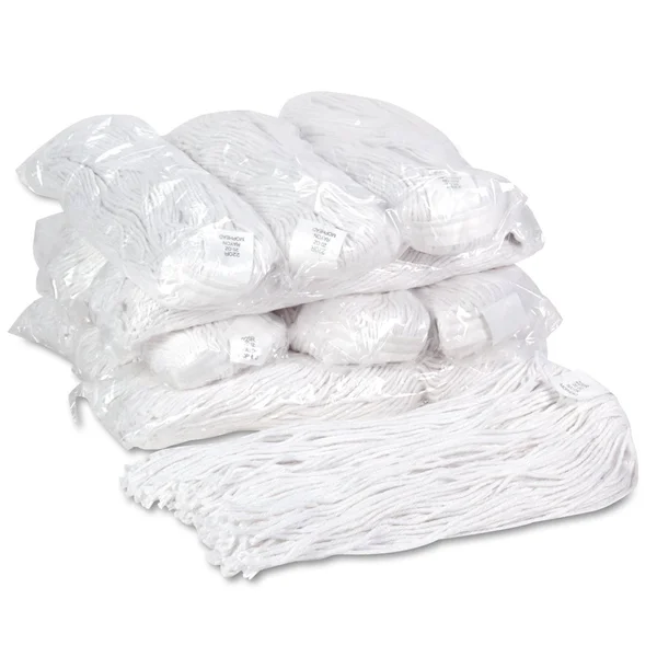 Unisan - Premium Cut-End Wet Mop Heads, Rayon, 20oz, White - 12/Carton