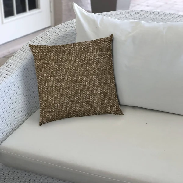 Pacifica Sea Brown Indoor/Outdoor Pillow with Sewn Closure by Havenside Home - Dark Brown - Espresso, Gray, Tan, Beige