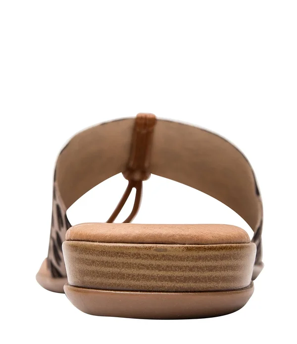 Andre Assous Womens Nice Slide Demi Wedge Thong Sandals - Leopard, 8