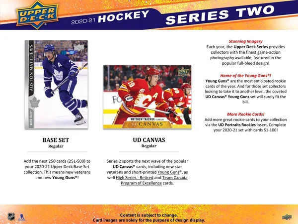2020-21 Upper Deck Series 2 Hockey 24 Pack Retail Box