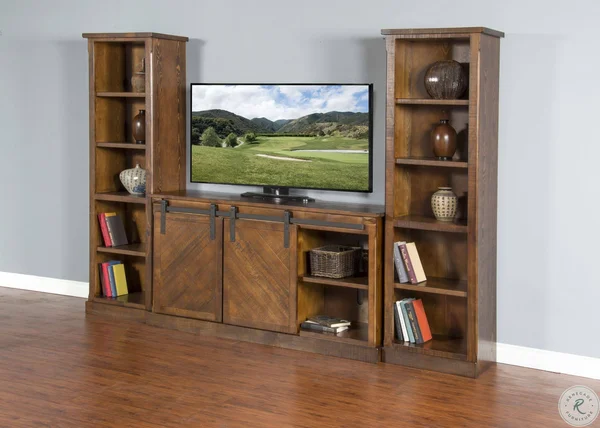 Sunny Designs Santa Fe 65x22 TV Console - Dark Chocolate