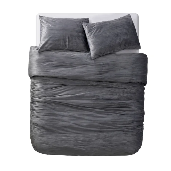 Elegant Estates Sadie Crinkle Velvet Comforter Set - Frost Grey - Full - Queen