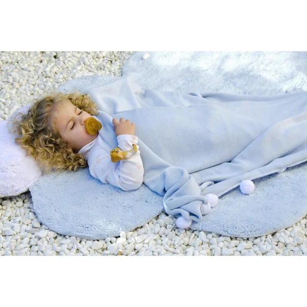 Lorena Canals - Puffy Dream Washable Rug - Blue - 110X170cm