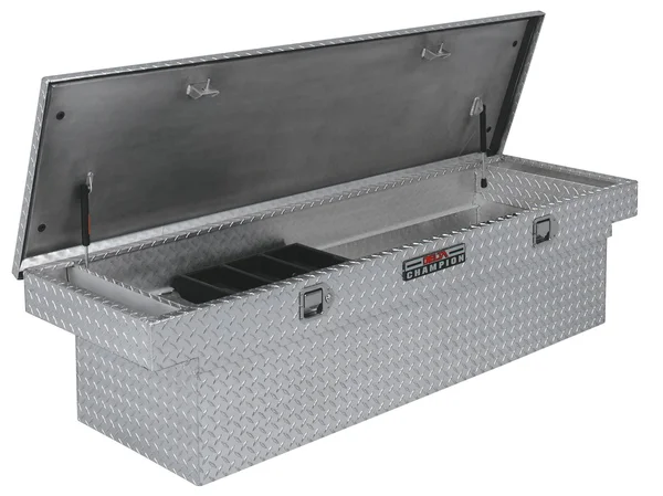 Delta 1-301000 Aluminum Single Lid Deep Full-Size Crossover Truck Box (Bright)
