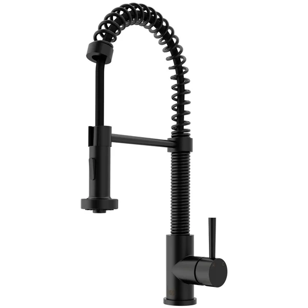 Vigo VG02001CHK1 Edison Chrome Pull-Down Spray Kitchen Faucet with Deck Plate